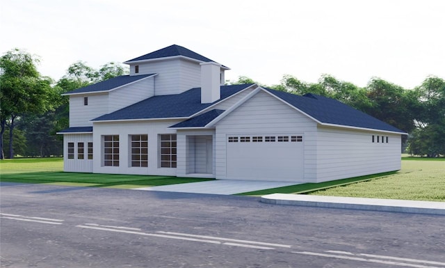1107 Canyon Edge Dr, Austin, TX 78733 - view of front of house featuring a garage, a front yard, and roof with shingles