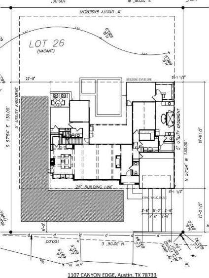 1107 Canyon Edge Dr, Austin, TX 78733 - view of floor plan / room layout