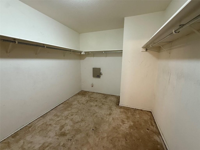 walk in closet with electric panel