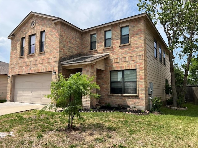 608 Glacier Point Trl, Taylor, TX 76574 - view of front of property with an attached garage, driveway, and brick siding
