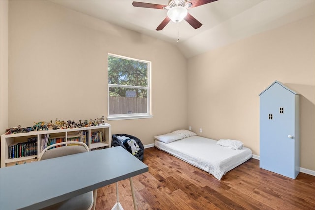 814 Arrowhead Trl, Cedar Park, TX 78613 - bedroom featuring wood finished floors, baseboards, and a ceiling fan