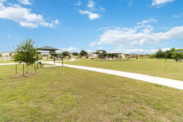 421 Capistrano Dr, San Marcos, TX 78666 - view of property's community featuring a gazebo and a lawn