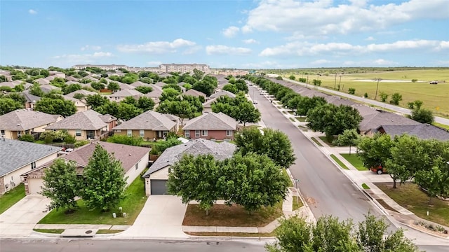 aerial view with a residential view
