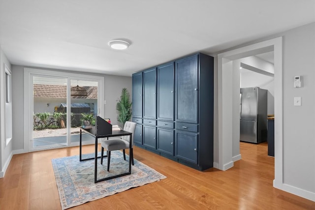 3400 Santa Fe Dr, Austin, TX 78741 - office area featuring light wood-style floors and baseboards