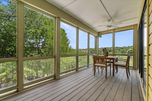 8509 Appalachian Dr, Austin, TX 78759 - sunroom featuring ceiling fan and healthy amount of natural light