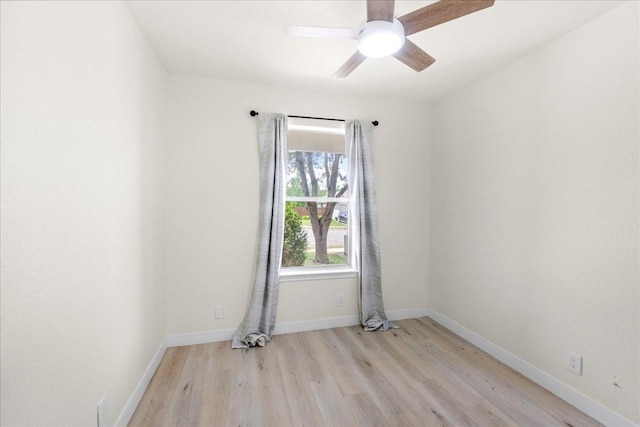 6007 Wideleaf Dr, Austin, TX 78724 - unfurnished room featuring baseboards, light wood-type flooring, and ceiling fan