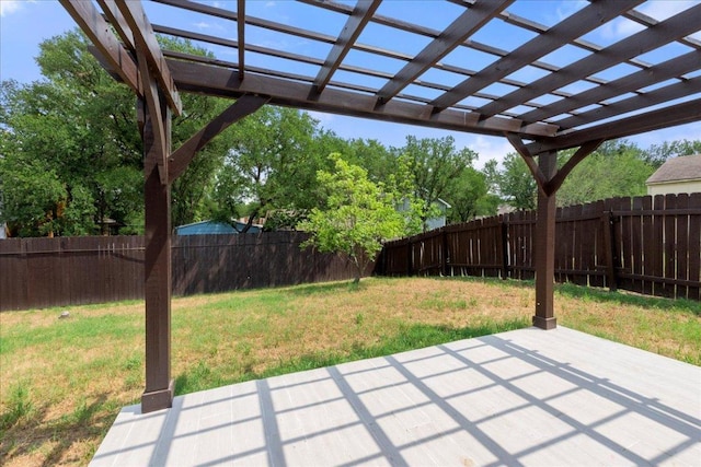 6007 Wideleaf Dr, Austin, TX 78724 - view of yard with a pergola, a patio, and a fenced backyard