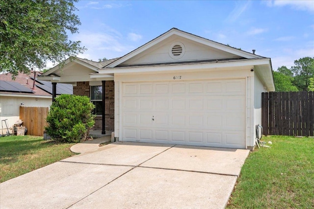 6007 Wideleaf Dr, Austin, TX 78724 - ranch-style home featuring fence, a front yard, and brick siding