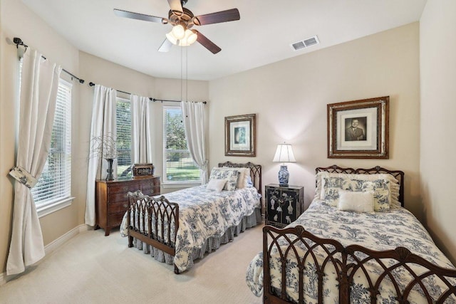 190 Estrella Xing, Georgetown, TX 78628 - carpeted bedroom featuring a ceiling fan and baseboards