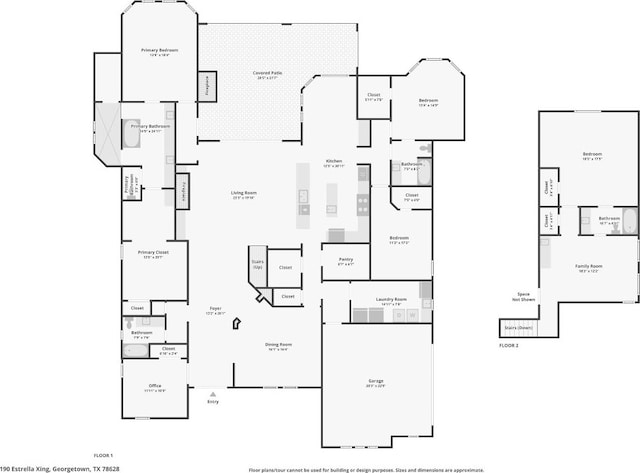 190 Estrella Xing, Georgetown, TX 78628 - home floor plan