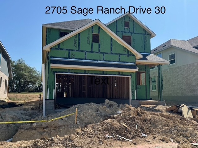 2705 Sage Ranch Dr Unit 30, Leander, TX 78641 - property under construction with brick siding and a garage