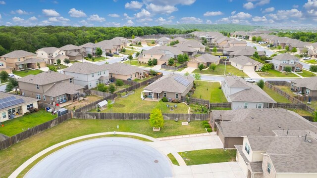 bird's eye view with a residential view