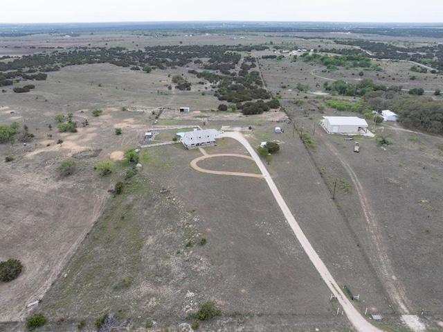 drone / aerial view with a rural view