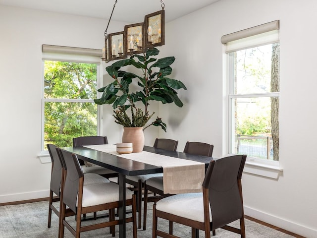 2608 S 2nd St, Austin, TX 78704 - dining area featuring baseboards and plenty of natural light