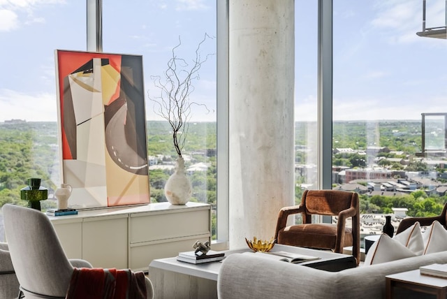 44 E Ave Unit 2301, Austin, TX 78701 - sitting room featuring a healthy amount of sunlight