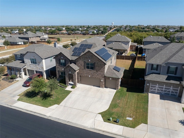 bird's eye view featuring a residential view