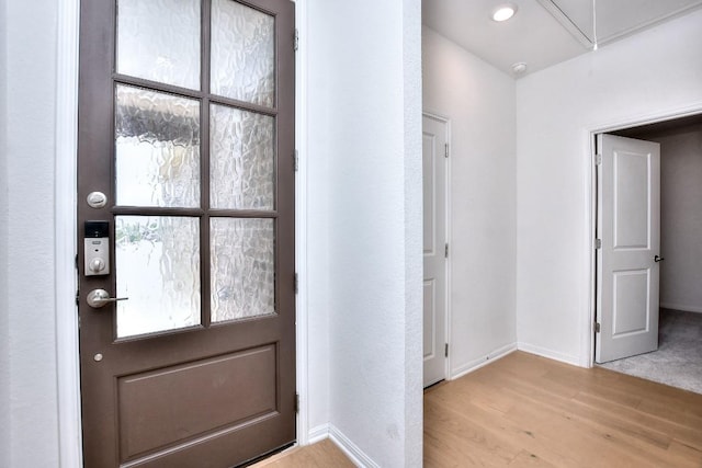 141 Green Knoll Ln, Georgetown, TX 78628 - foyer entrance featuring wood finished floors and baseboards