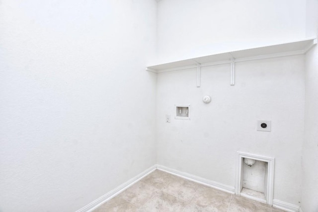 141 Green Knoll Ln, Georgetown, TX 78628 - laundry area featuring hookup for a gas dryer, electric dryer hookup, hookup for a washing machine, and baseboards