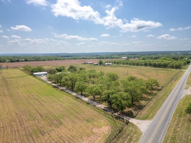 drone / aerial view featuring a rural view