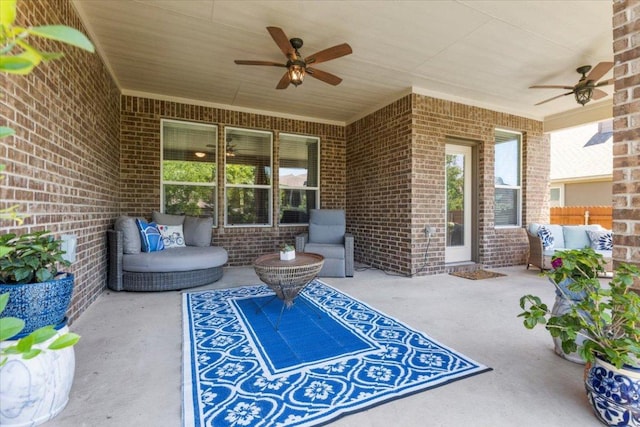 30305 Tiger Woods Dr, Georgetown, TX 78628 - view of patio with ceiling fan