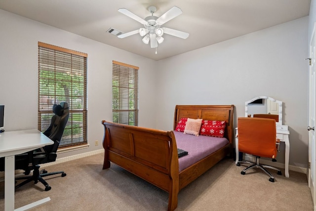 2812 Cascade Falls Dr, Austin, TX 78738 - bedroom featuring carpet flooring, an office area, and a ceiling fan