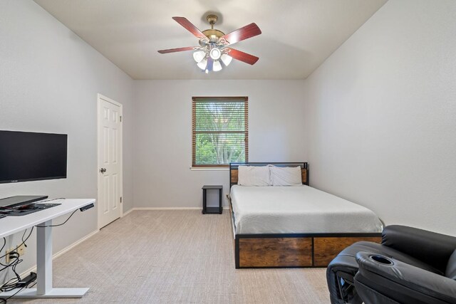 2812 Cascade Falls Dr, Austin, TX 78738 - bedroom featuring light carpet and a ceiling fan