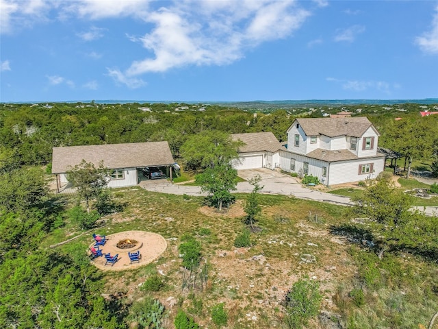 19904 Victoria Chase Rd, Lago Vista, TX 78645 - view from above of property with a forest