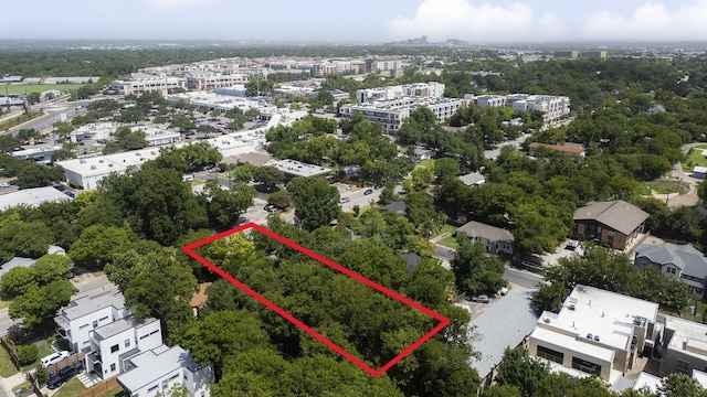 6905 Guadalupe St, Austin, TX 78752 - aerial view of property's location with property parcel outlined