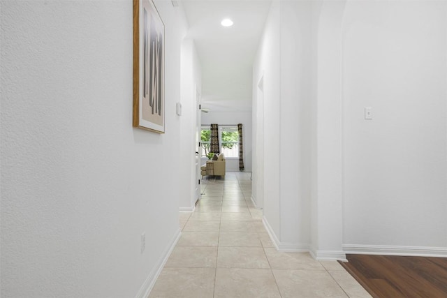 1812 Hidden Springs Path, Round Rock, TX 78665 - hallway featuring baseboards and light tile patterned floors