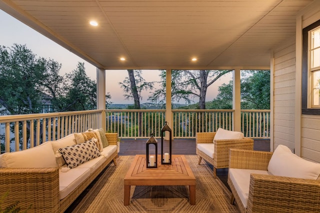 5710 Carry Back Ln, Austin, TX 78746 - deck featuring an outdoor living space