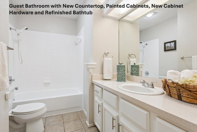 2203 Nathan Dr, Austin, TX 78728 - bathroom with vanity, tile patterned floors, and  shower combination