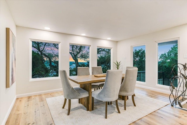 8105 Bell Mountain Dr, Austin, TX 78730 - dining area featuring light wood-style flooring, healthy amount of natural light, and recessed lighting