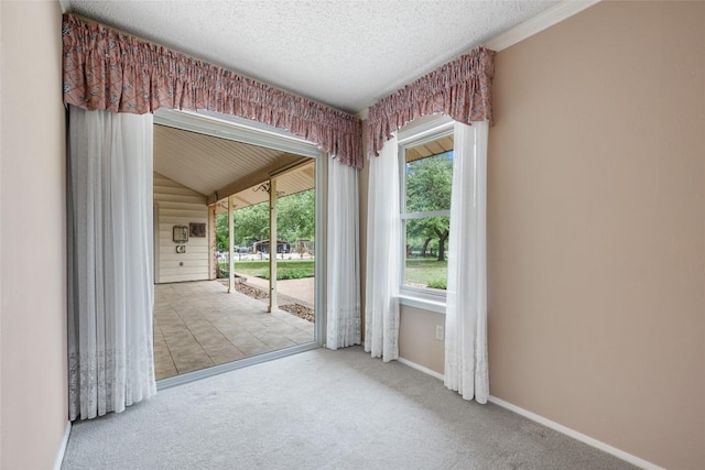 1609 Oak Forest Dr, Round Rock, TX 78681 - doorway to outside featuring carpet and baseboards