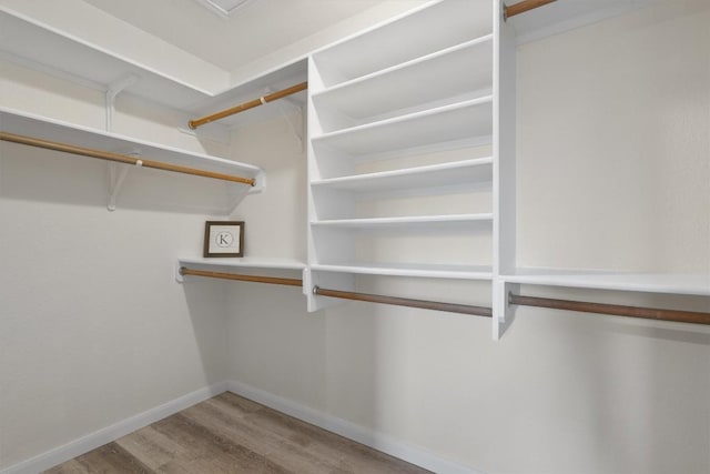 17320 Manish Dr, Pflugerville, TX 78660 - walk in closet with wood finished floors