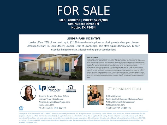 604 Nueces River Trl, Hutto, TX 78634 - view of a document with a collage of images