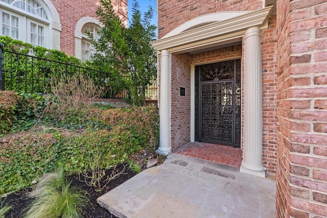 2702 Hillview Green Ln, Austin, TX 78703 - view of exterior entry with brick siding
