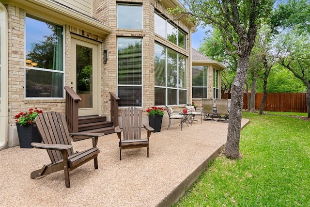 2418 Silent Brook Trl, Round Rock, TX 78665 - view of patio / terrace with entry steps