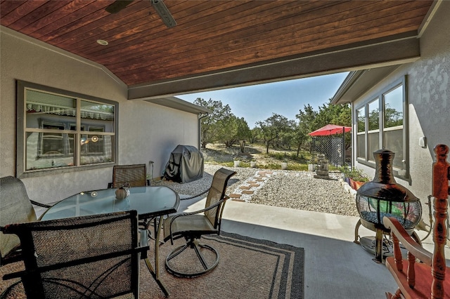 19908 Victoria Chase Rd, Lago Vista, TX 78645 - view of patio featuring outdoor dining area and area for grilling