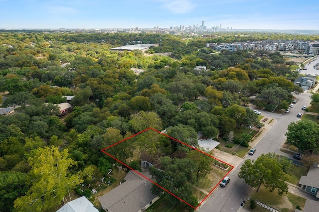 aerial view featuring a view of city