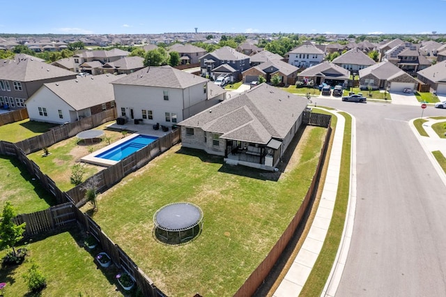 bird's eye view featuring a residential view