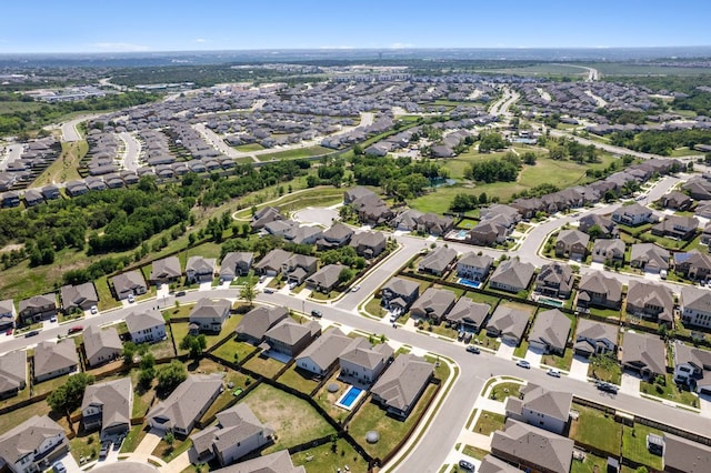 aerial view featuring a residential view