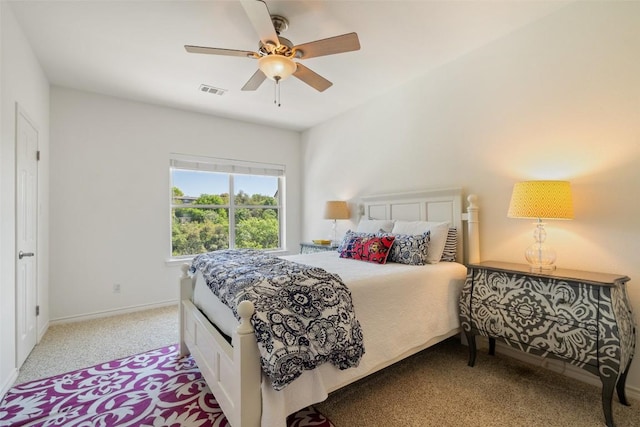 4014 Walnut Clay Dr, Austin, TX 78731 - bedroom with light carpet and a ceiling fan