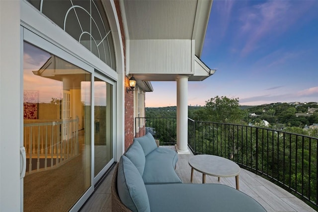 4014 Walnut Clay Dr, Austin, TX 78731 - view of balcony at dusk