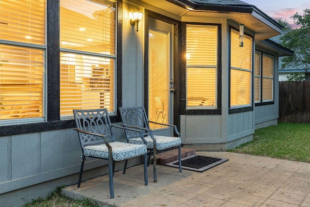 view of patio with fence