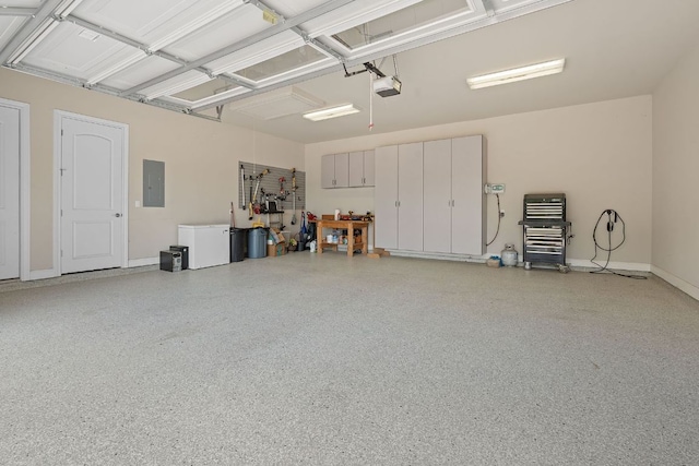 garage featuring electric panel