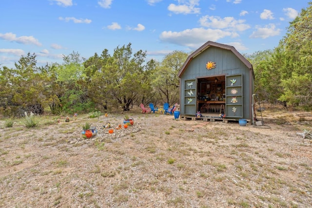 view of shed