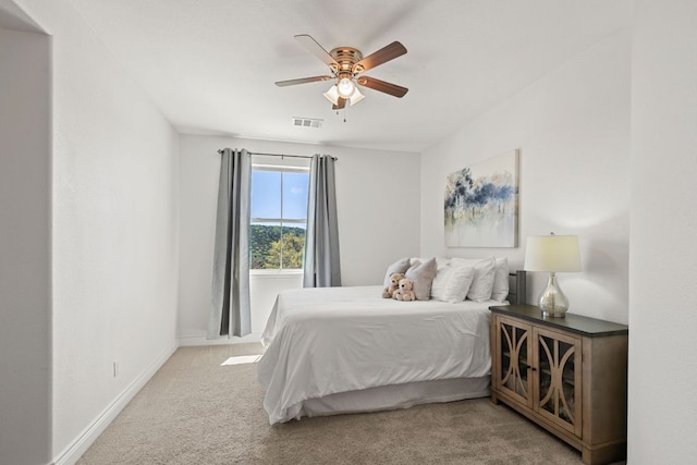 23315 Nameless Rd, Leander, TX 78641 - carpeted bedroom featuring baseboards, ceiling fan, and visible vents