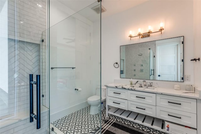 116 Mesones Rd, Florence, TX 76527 - bathroom with vanity and a shower stall