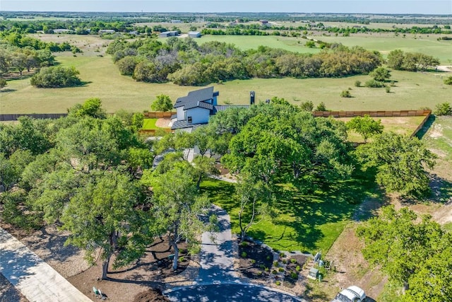 bird's eye view with a rural view