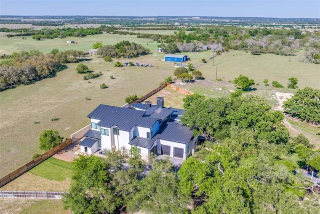 bird's eye view with a rural view
